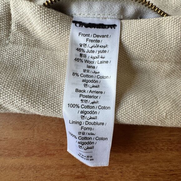 Green Row Blake Wool Cotton Pillow Cover Lilac Orange Red Textural New Open Box - Picture 6 of 7